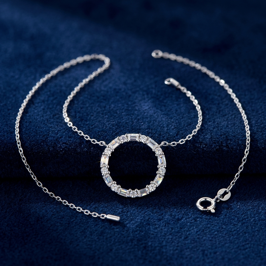 Collier Kreis Zirkonia weiß